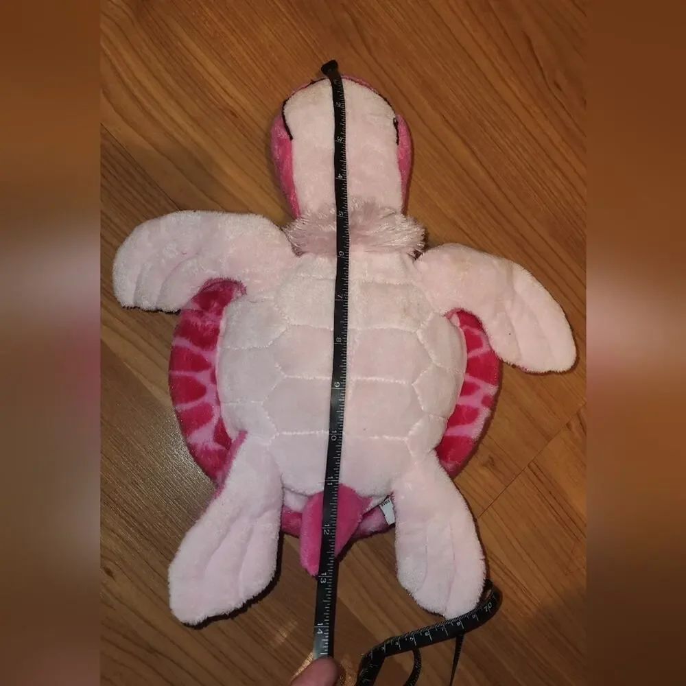 Animal Print Pink Sea Turtle Plush EUC
